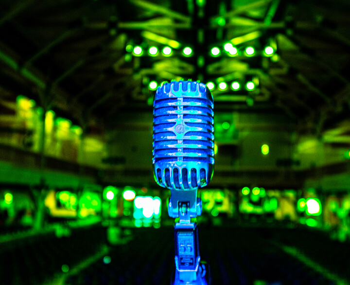 Microphone on stage