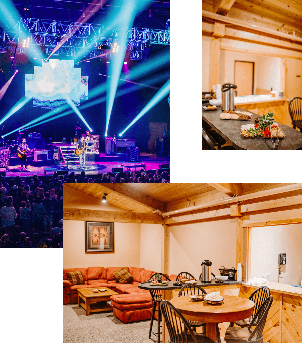 Collage of photos of Penn's Peak Luxury Suites